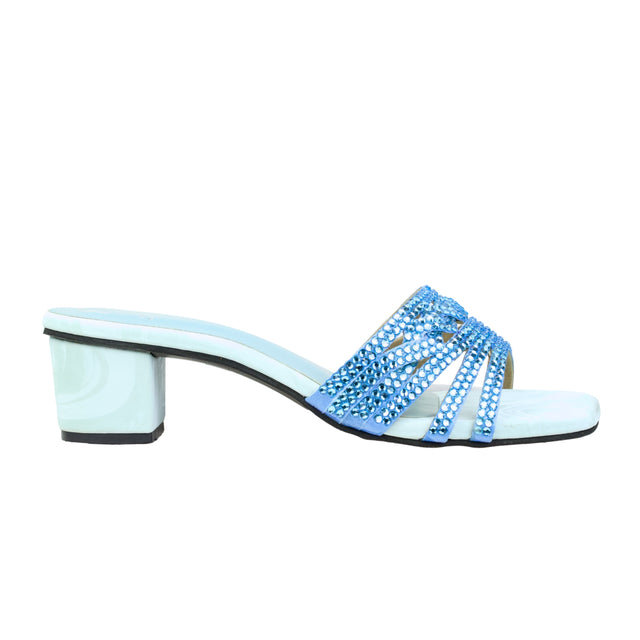 Salwa Baby Blue 2in Block Heel Handcrafted Sandals | S84H-BBL