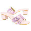 Pastel 2in Heel Crystal Encrusted Mule Sandals | S84H-BP