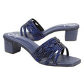 Navy Blue 2in Block Heel Handcrafted Sandals | S84H-BL