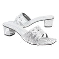 Silver 2in Block Heel Handcrafted Sandals | S84H-S