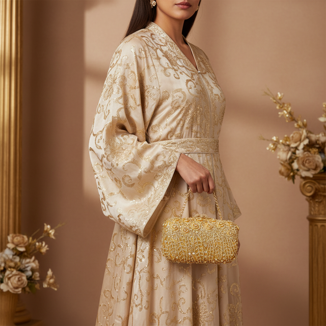 Bronze Metallic Frame Handbags
