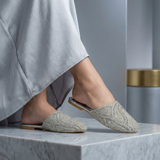 Silver Flat Elegant Flats | S106F-S