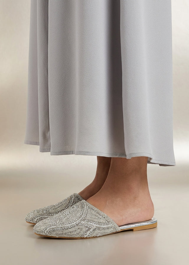 Silver Flat Elegant Flats | S106F-S