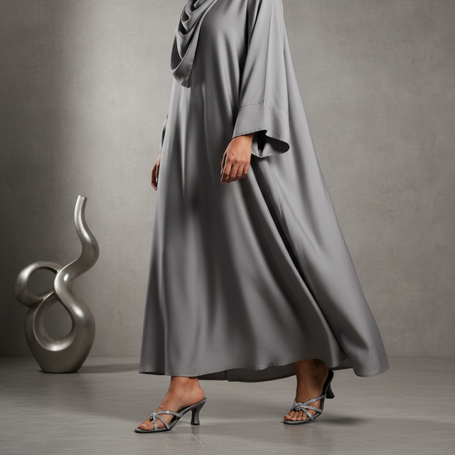 Amal Smoke 3in Flared Heel Comfortable Mule Sandals | S132H-SMK