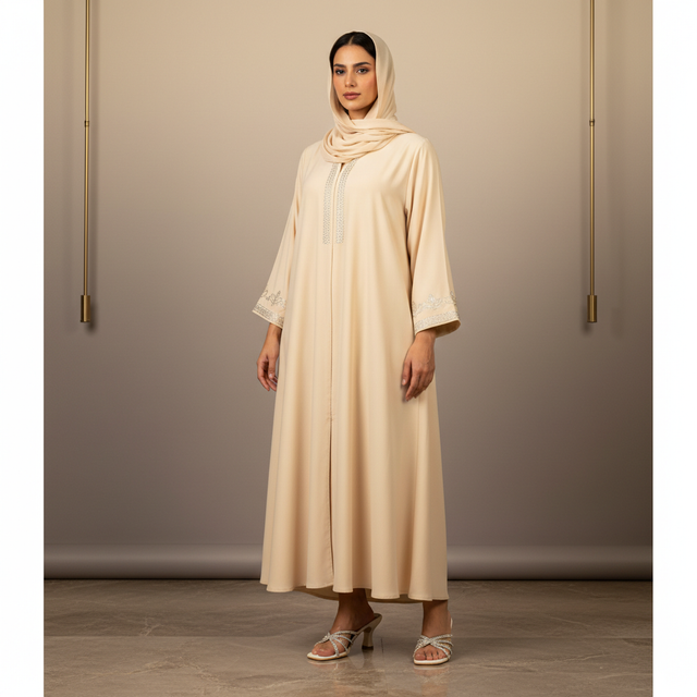 Zoya Ramadan 3in Cream Flared Heel Rhinestone Sandals | S141H-C