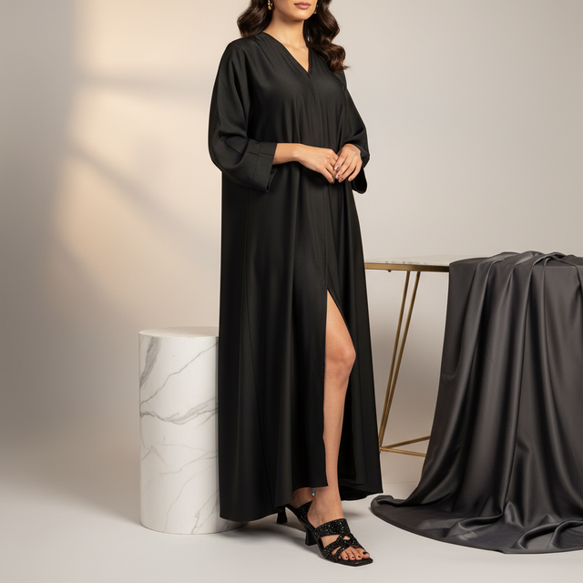 Black 3in Flared Heel Artisan-Made Sandals | S156H-B