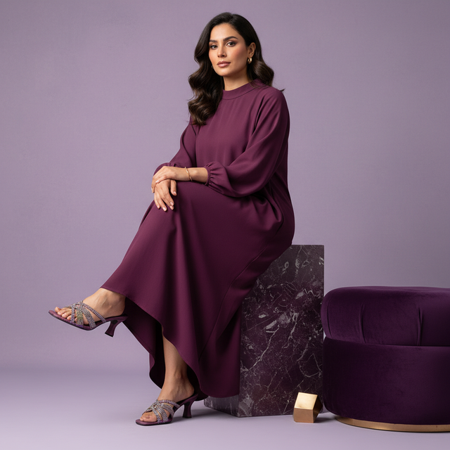 Purple 3in Flared Heel Handcrafted Sandals | S164H-PRP