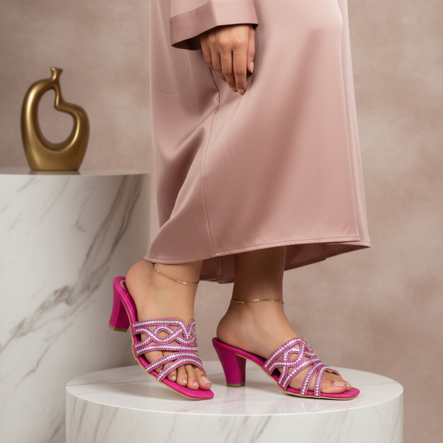 سميرة كعب S181H - وردي