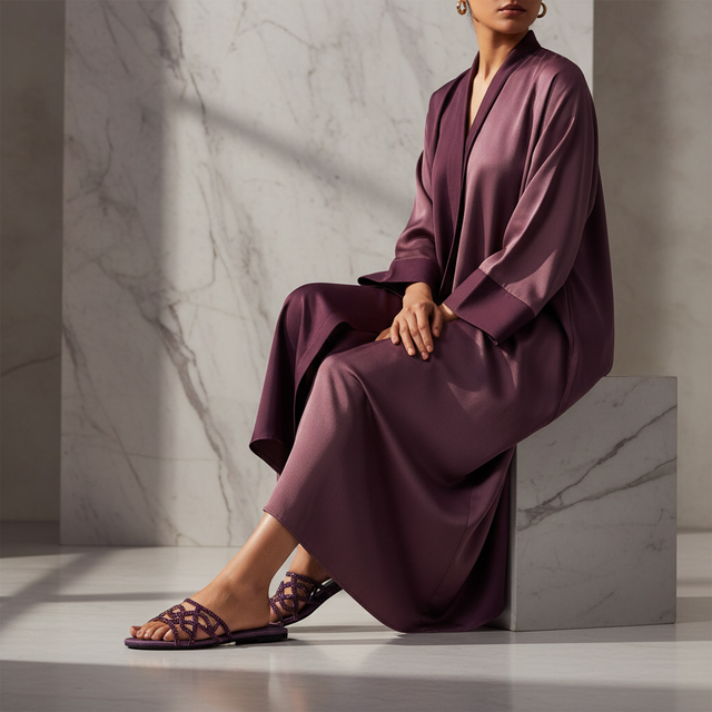 Purple Flat Simple Slides | S203F-PRP