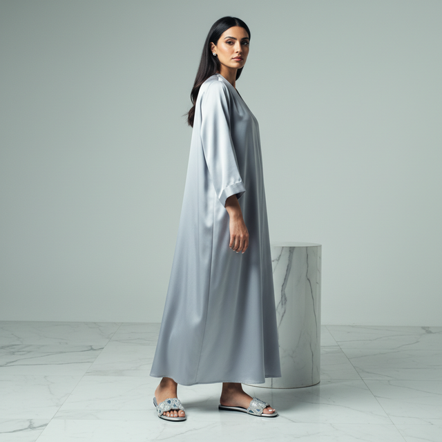 Silver Flat Modern Slip Ons | S215F-S