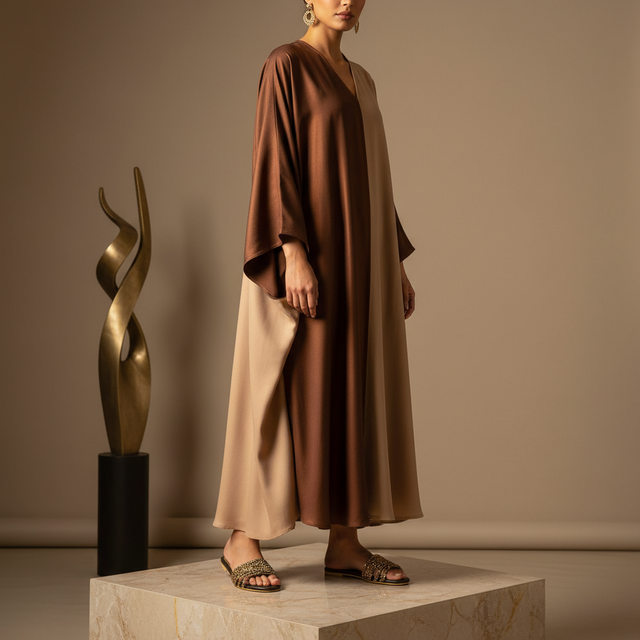 Safa Brown Flat Finely Crafted Slippers | S231F-BR