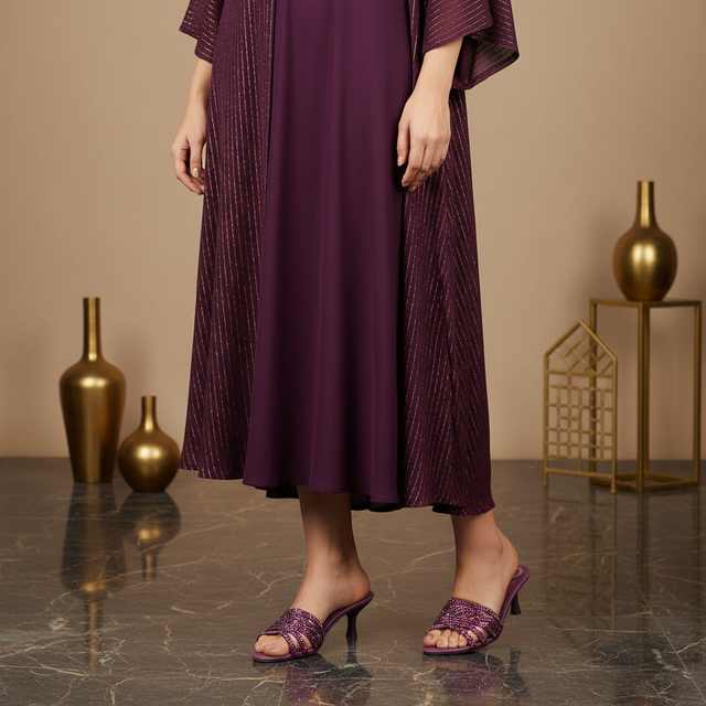 حذاء كعب عالي S231H - بنفسجي