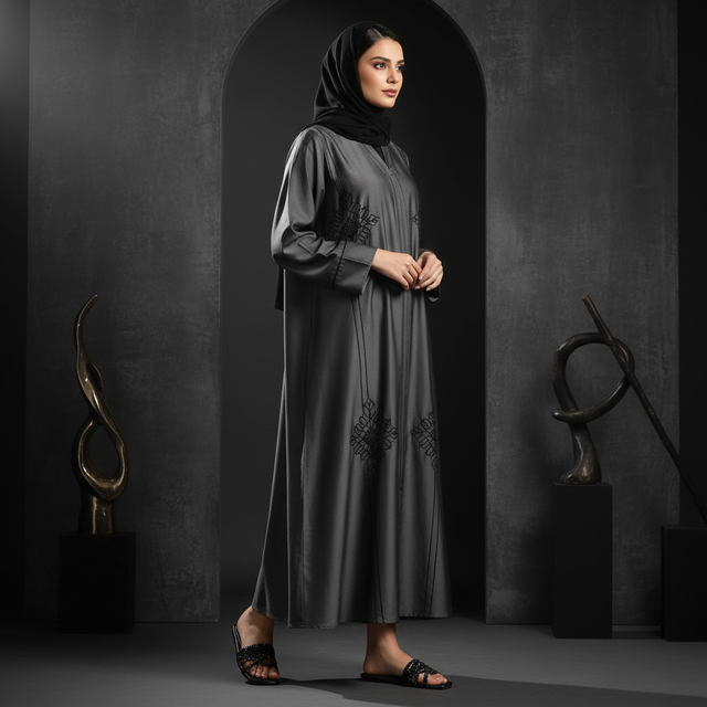 Black Flat Unique Slippers | S233F-B