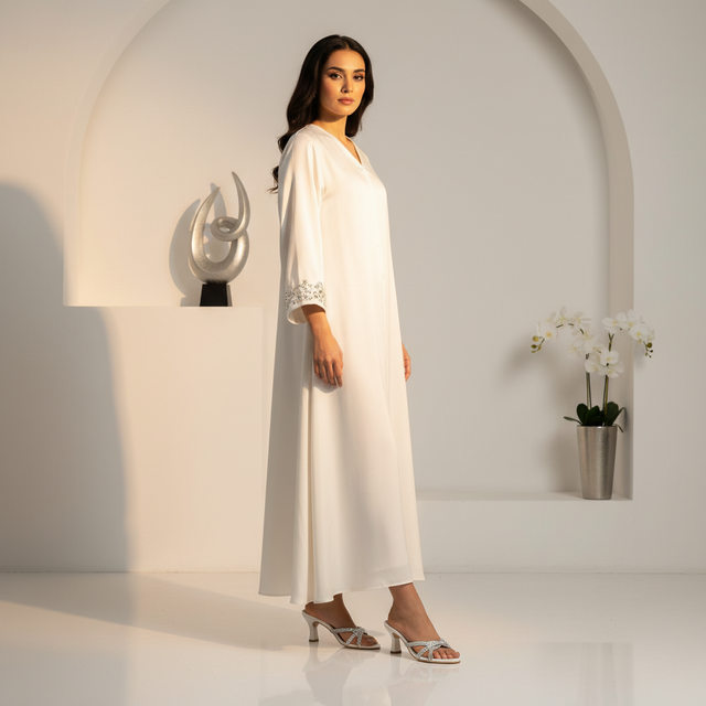 White 3in Flared Heel Bowtie Slip-On Sandals | S249H-W