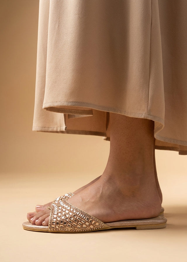 Haya Rose Flat Brilliant Slippers | S250F-R