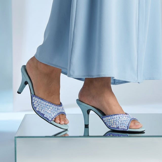 Haya Baby Blue 3in Stiletto Heel Brilliant Sandals | S250H-BBL