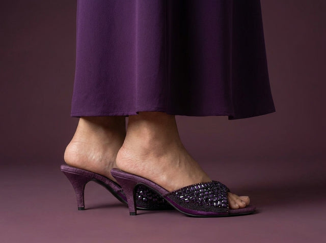 Haya Purple 3in Stiletto Heel Brilliant Sandals | S250H-PRP