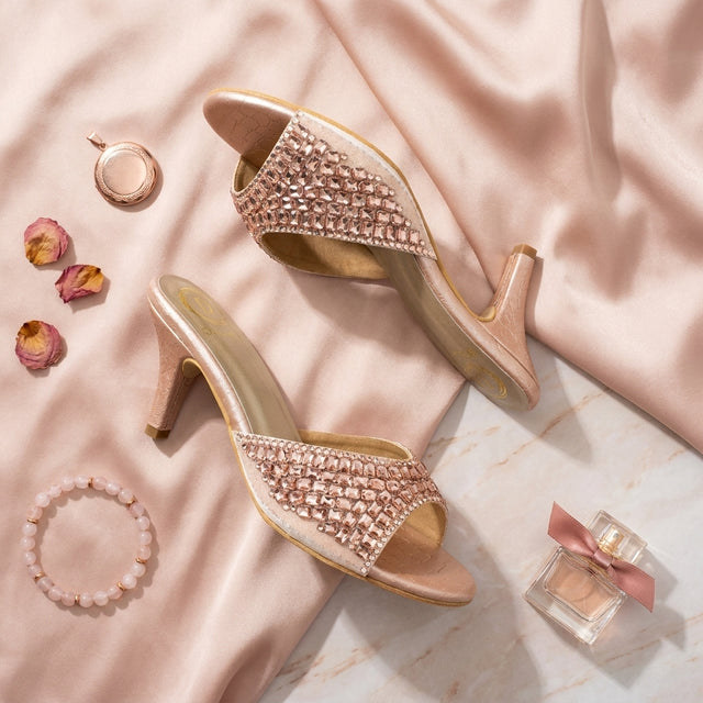 Haya Rose 3in Stiletto Heel Brilliant Sandals | S250H-R