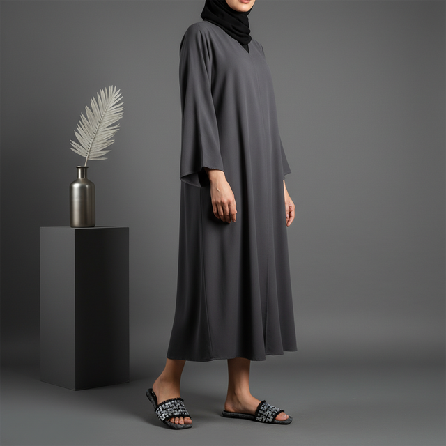 Black Flat Maze Pattern Slides | S266F-B