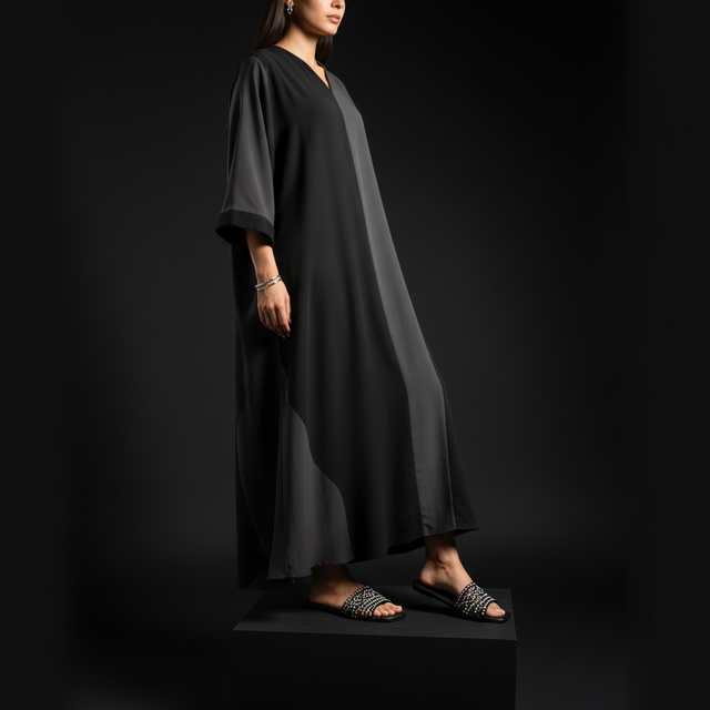 Najma Black Flat Pearl Design Slip-Ons | S275F-B