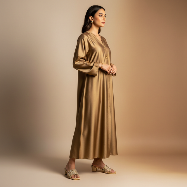 Najma Gold 2in Block Heel Pearl Design Sandals | S275H-G