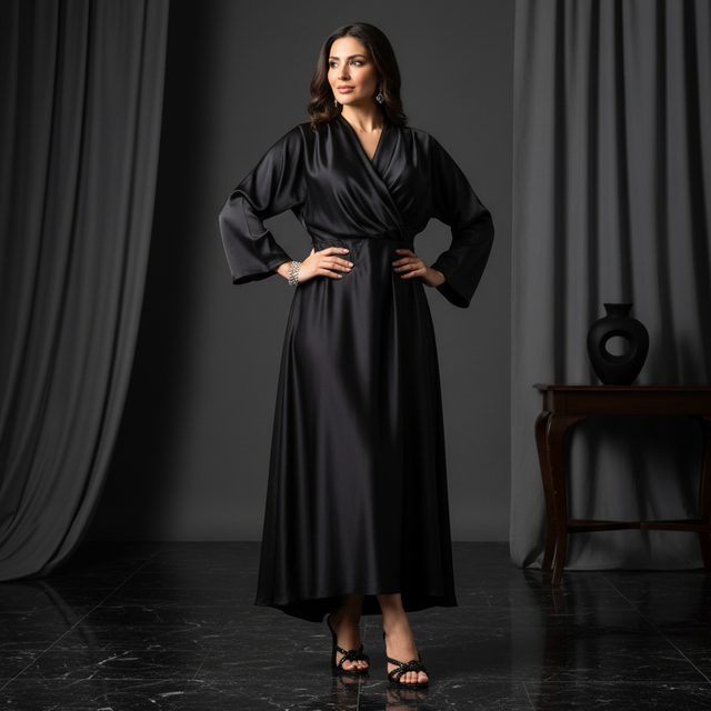 Black 4in Flared Heel Sandals | S286H-B