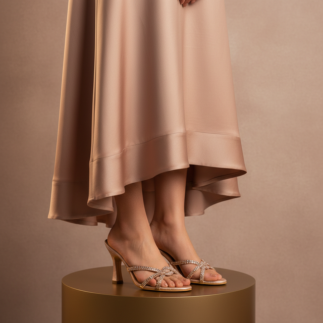 Rose 4in Flared Heel Sandals | S286H-R