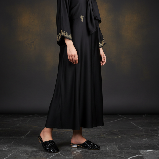 Black Flat Glamorous Slip-Ons | S310F-B