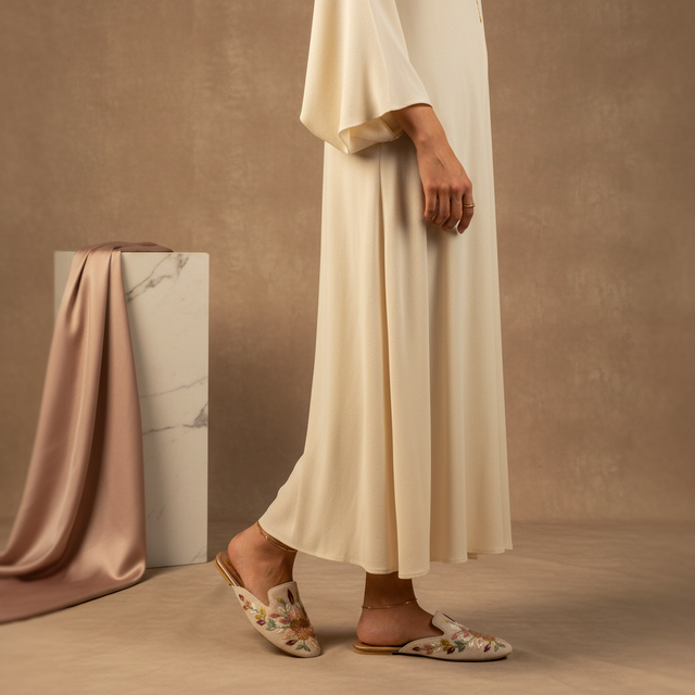 Rose Flat Floral Pattern Slip-Ons | S311F-R