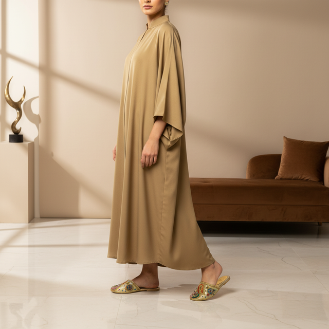 Gold Multicolour Flat Handmade Slip Ons | S312F-GM