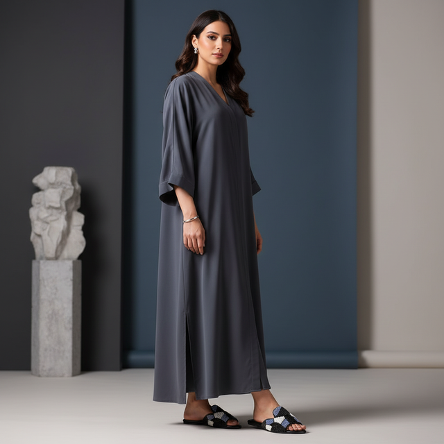 Black Flat Textured Slides | S313F-B