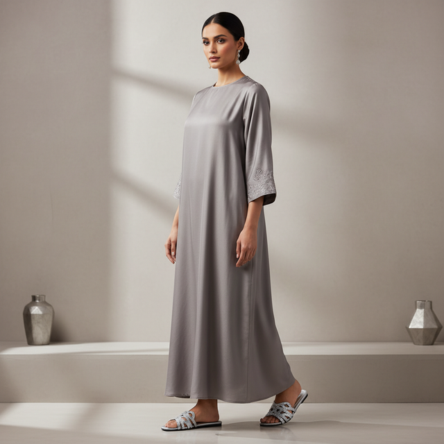 Silver Flat Soft Slippers | S319F-S