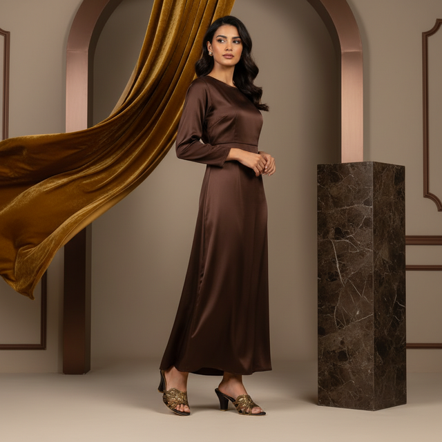 Brown 3in Tall Block Heel Soft Mule Sandals | S319H-BR