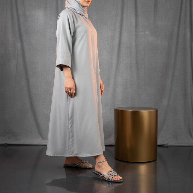 Grey Flat Serpentine Slides | S320F-GR