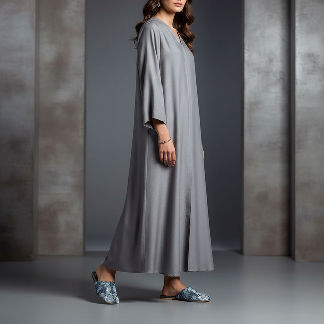 Grey Flat Comfortable Slides | S321F-GR