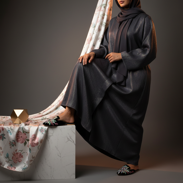 Black Flat Handcrafted Slippers | S327F-B