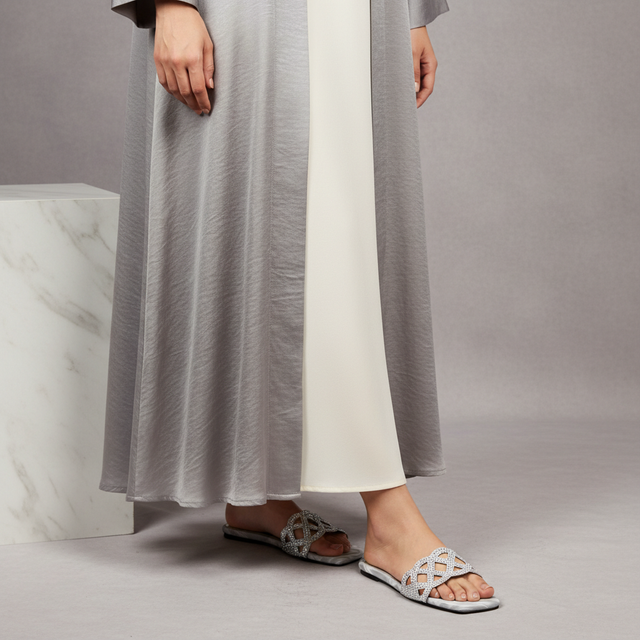 Silver Flat Authentic Slip-Ons | S337F-S