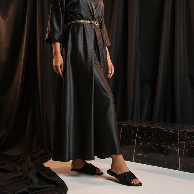 Black Flat High-End Slides | S338F-B