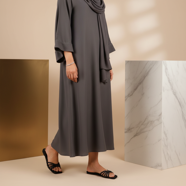 Almas Black Flat Handcrafted Slippers | S339F-B