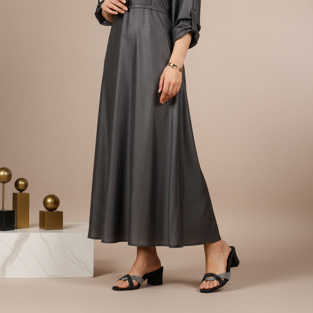 Black Heel Marquise Mule Sandals | S356H-B