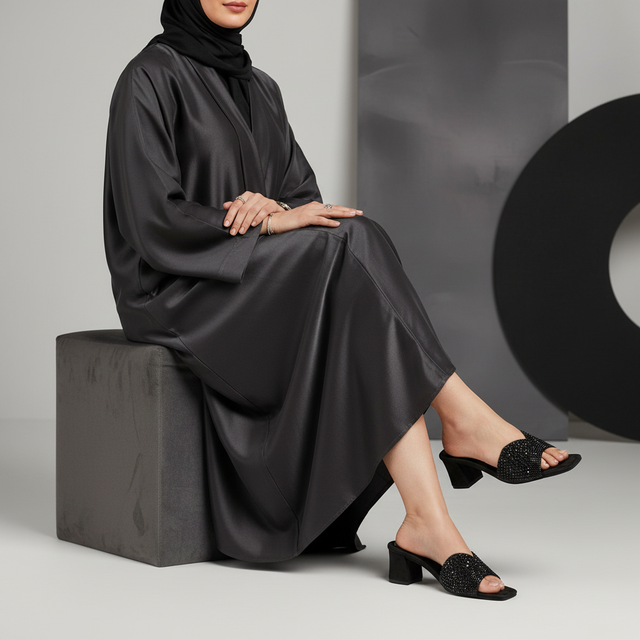 Noir 2in Heel Trending Slip On Sandals | S368H-B