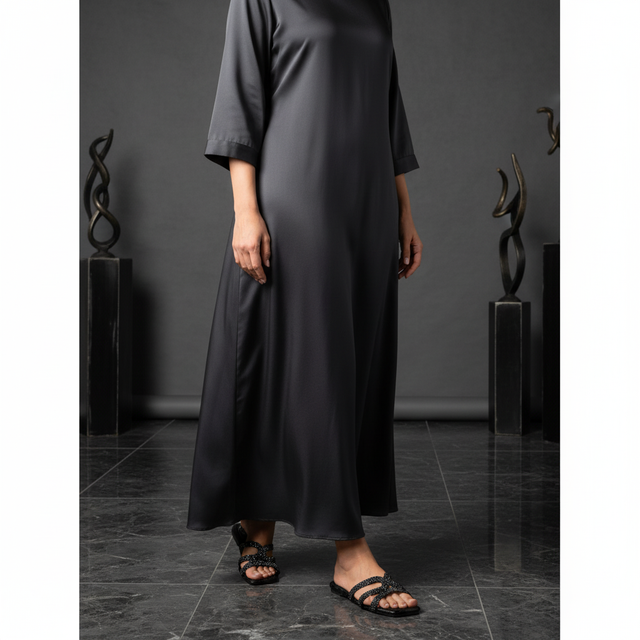 Black Flat Elegant Slip Ons | S374F-B