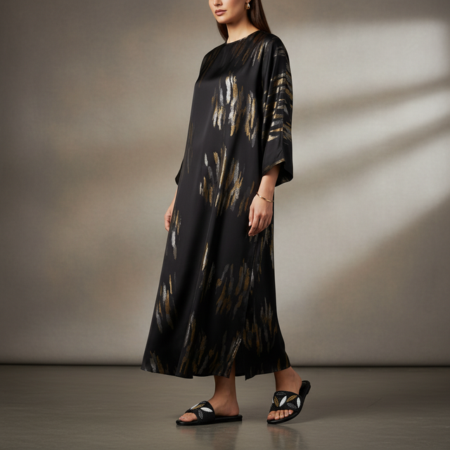 Black Flat Stylish Slides | S381F-B