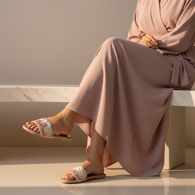 Rose Flat Multicolour Slides | S382F-R