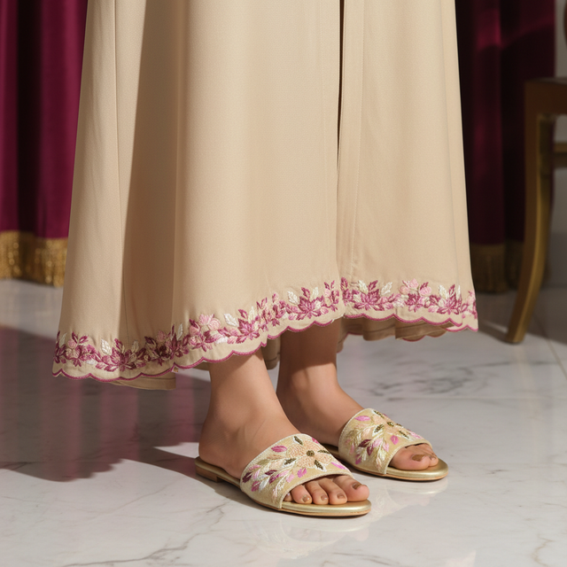 Gold Flat Everyday Slides | S387F-G