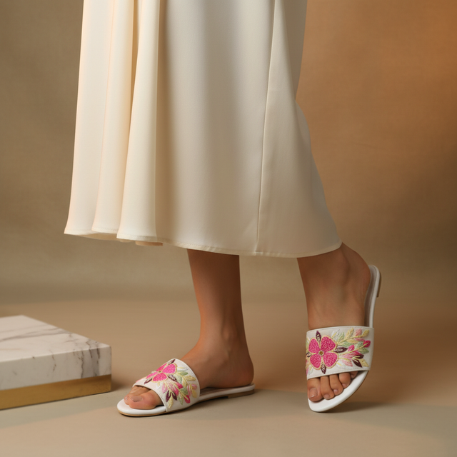 White Flat Everyday Slip Ons | S387F-W