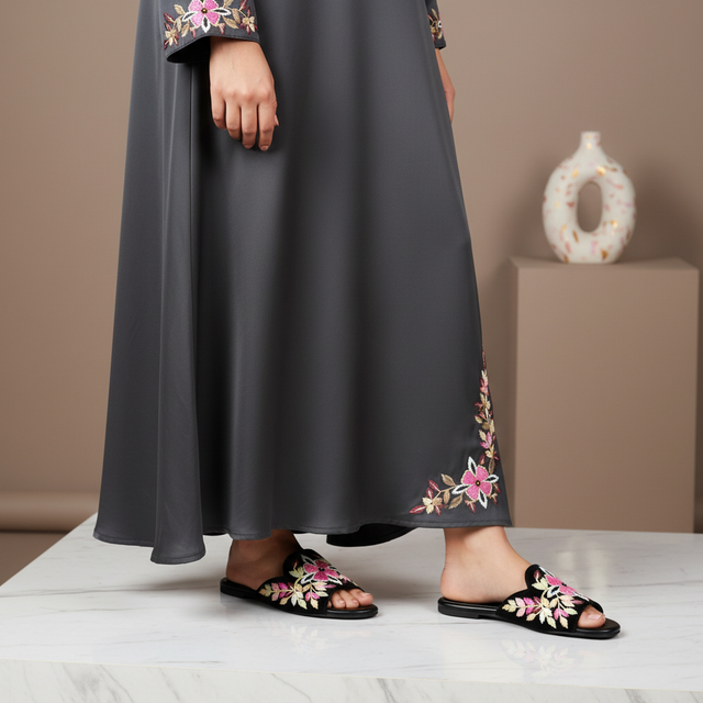 Black Flat Handwork Flats | S389F-B