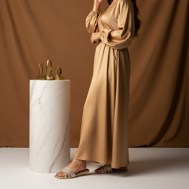 Salwa Nude Flat Crystal Encrusted Slip Ons | S84F-N