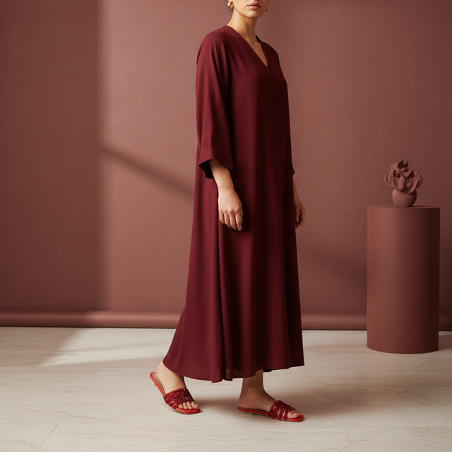 Salwa Red Flat Crystal Encrusted Slides | S84F-RED