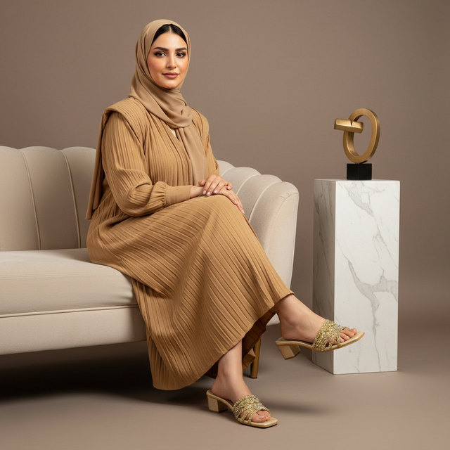 Salwa Bronze 2in Block Heel Handcrafted Sandals | S84H-BRZ
